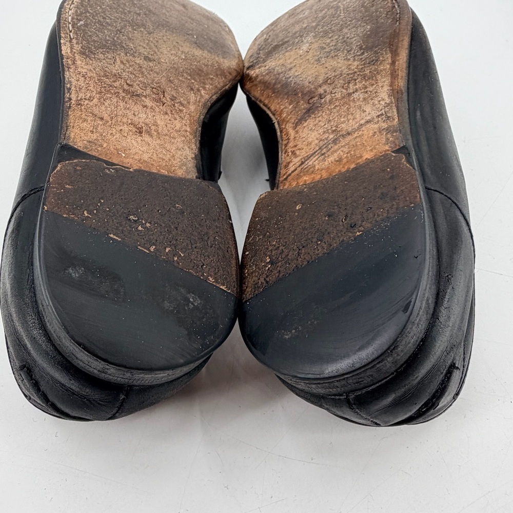 GUCCI Black Leather Horsebit Classic Mens 9 Dress Shoes Loafers FLAWS - Picture 13 of 14